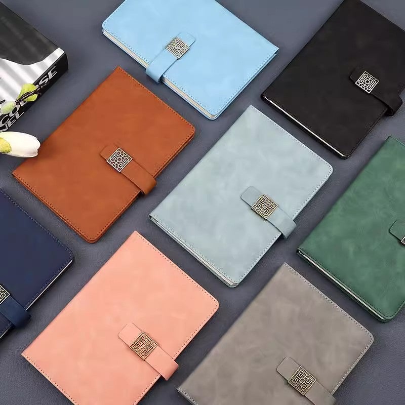 Notebook Business A5 Diary Notepad Office Customizable Printable Logo Thickeneded High-Value Set Gift Box - Image 4